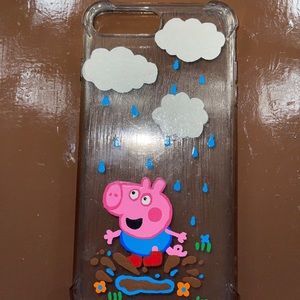 iphone 6/7/8+ hand painted props pig case